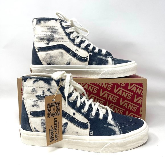 Vans Shoes - Vans Sk8 Hi Tapered Skateboarding High Top Women's Blue White Canvas VN0A4U168CP